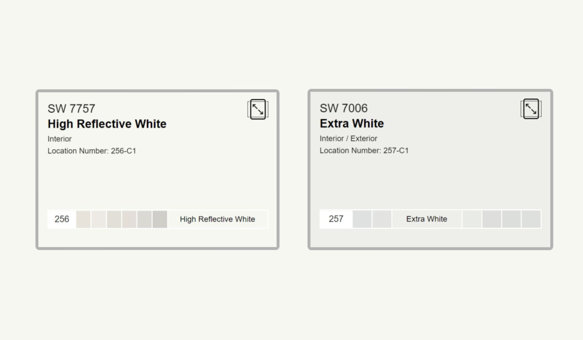 High Reflective White vs. Extra White