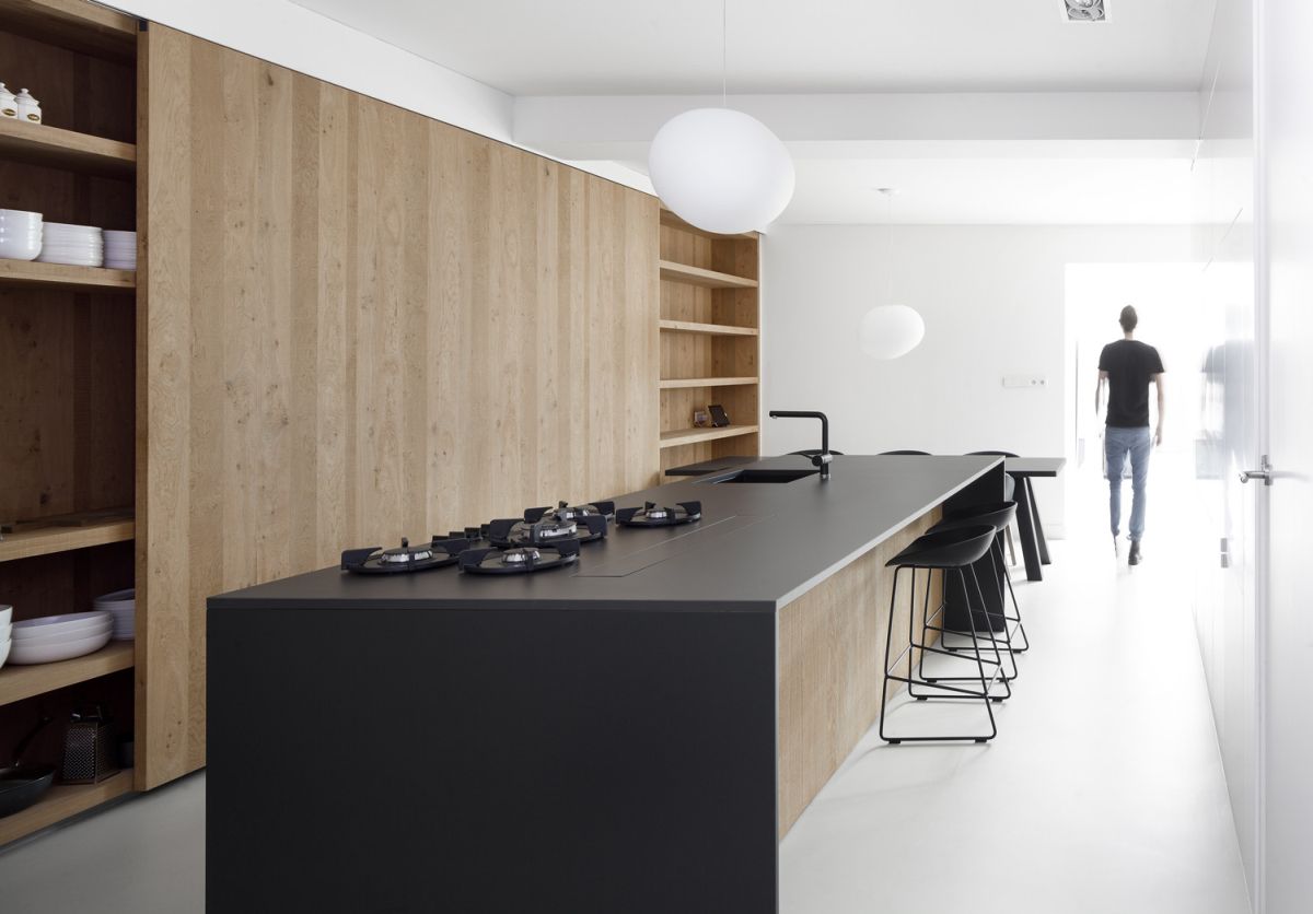 Home 11 black kitchen island counter material