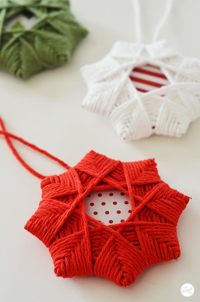 Homemade christmas tree star ornaments