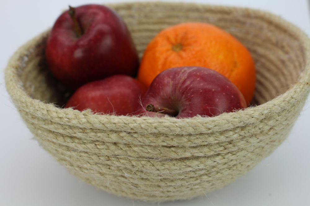 Hot Glue a Trendy Sisal Rope Bowl