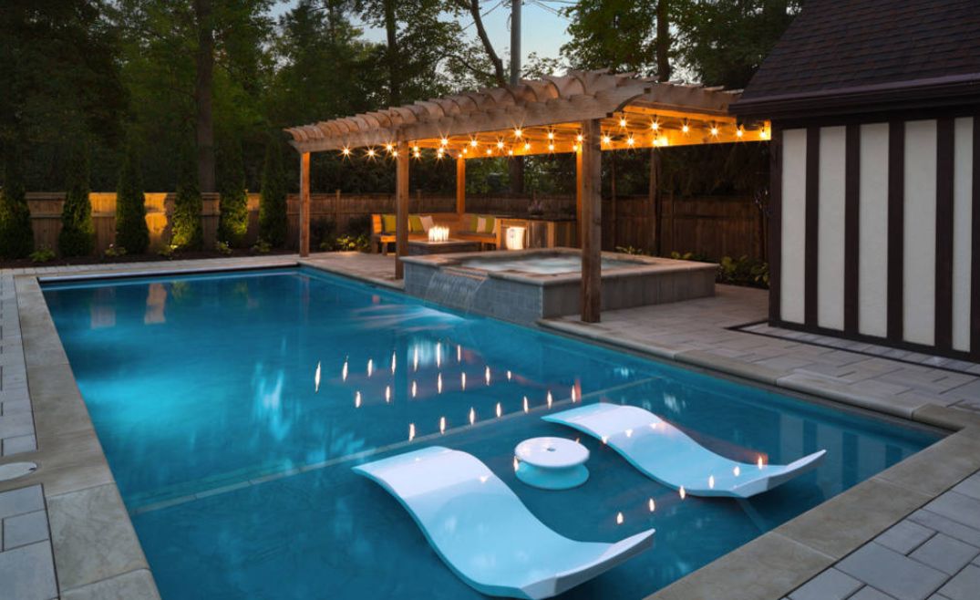 Hot tub traditional backyard rectangular and concrete paver hot tub