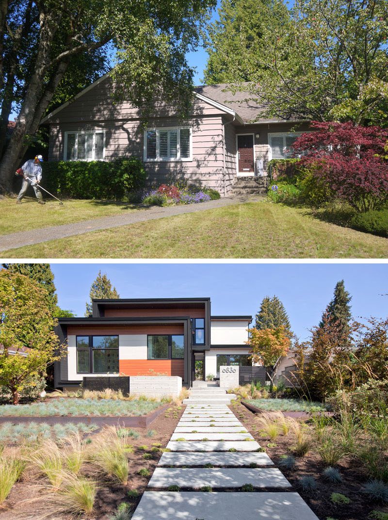 House architecure before and after renovation