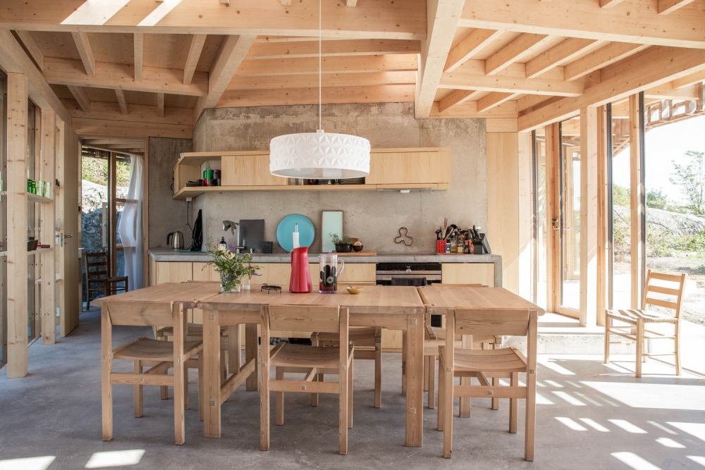 House on an Island cabin by Atelier Oslo kitchen
