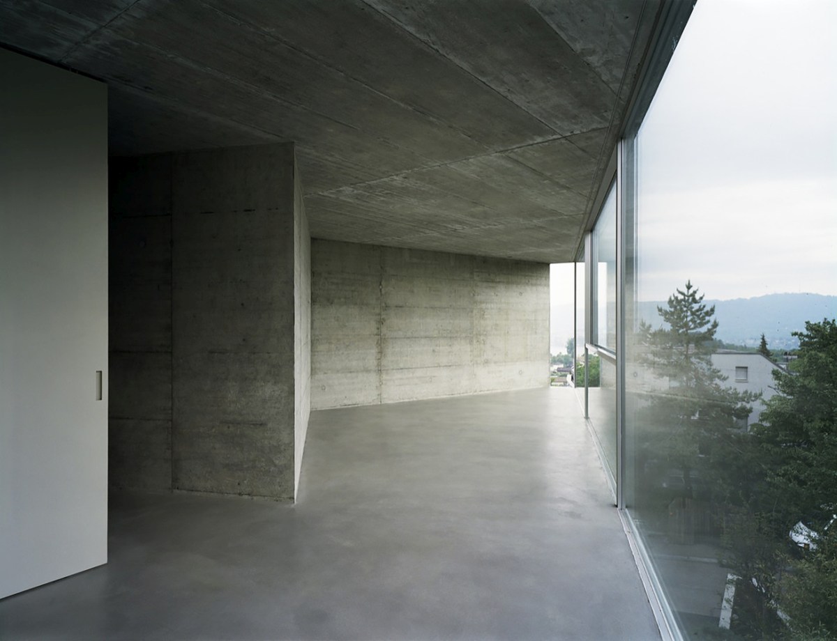 House with One Wall in Swiss by Christian Kerez floor