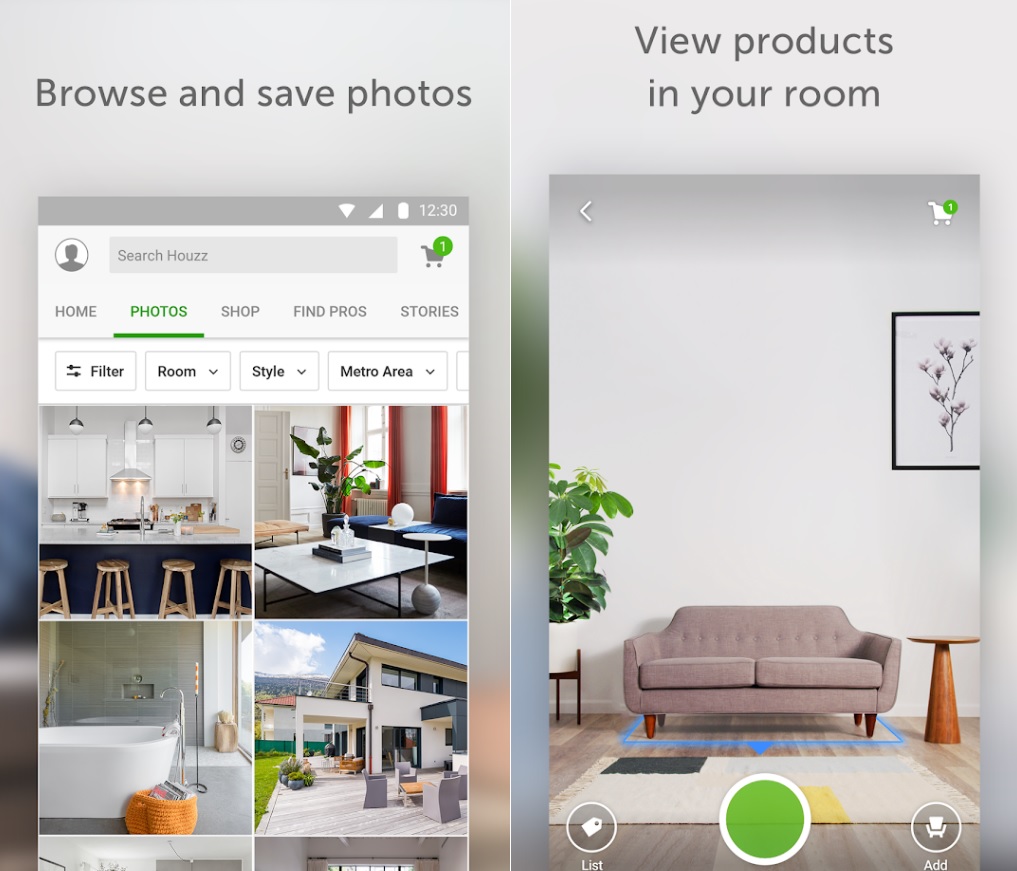 Houzz Mobile app