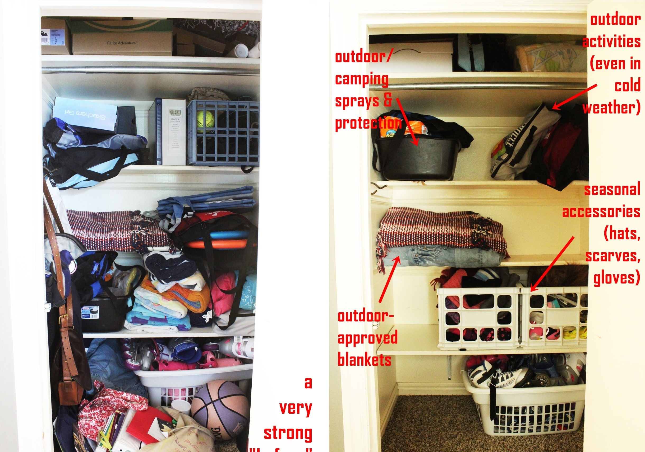 How to Declutter a Closet Before and After