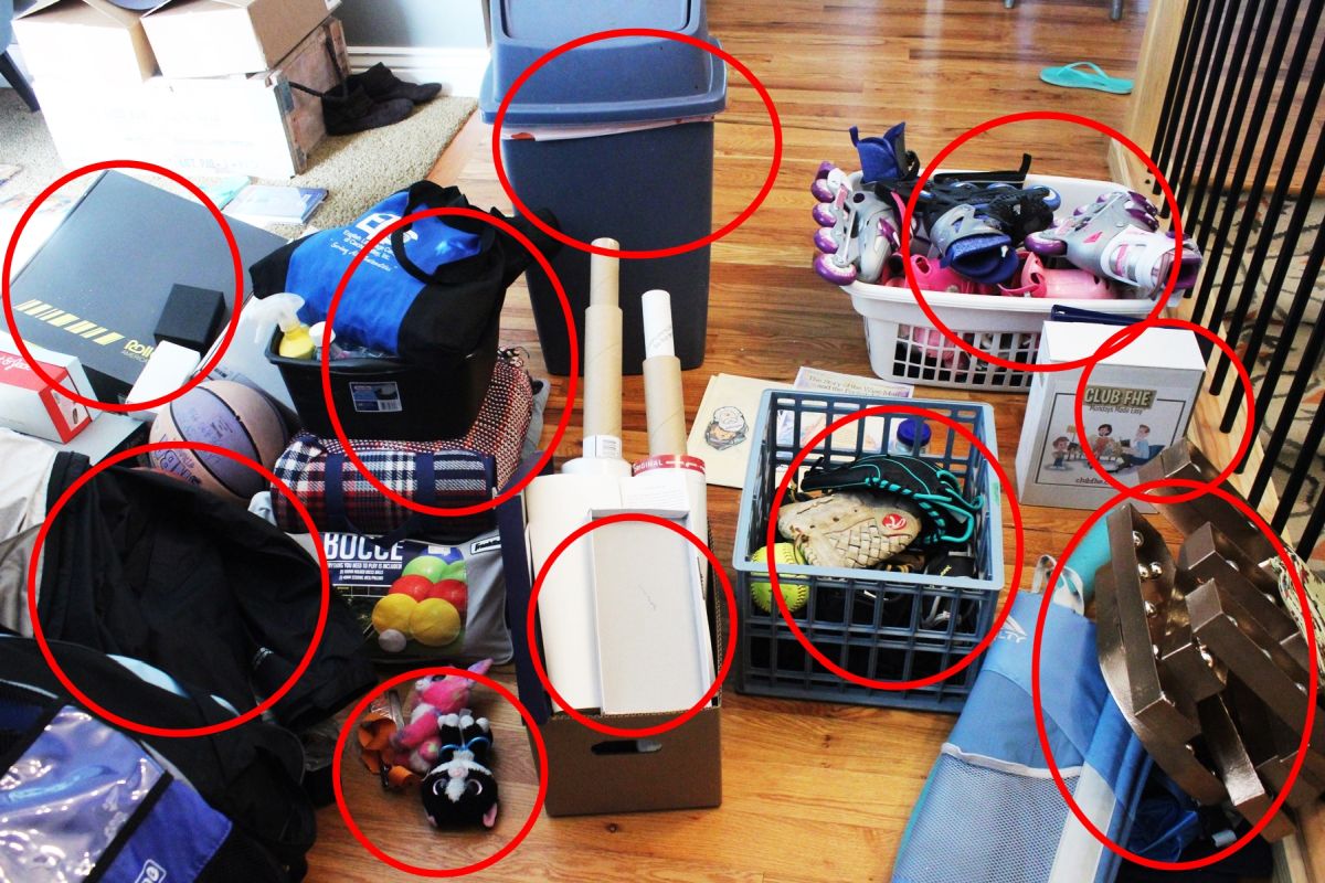 How to Declutter a Closet- Keep a space for recycling