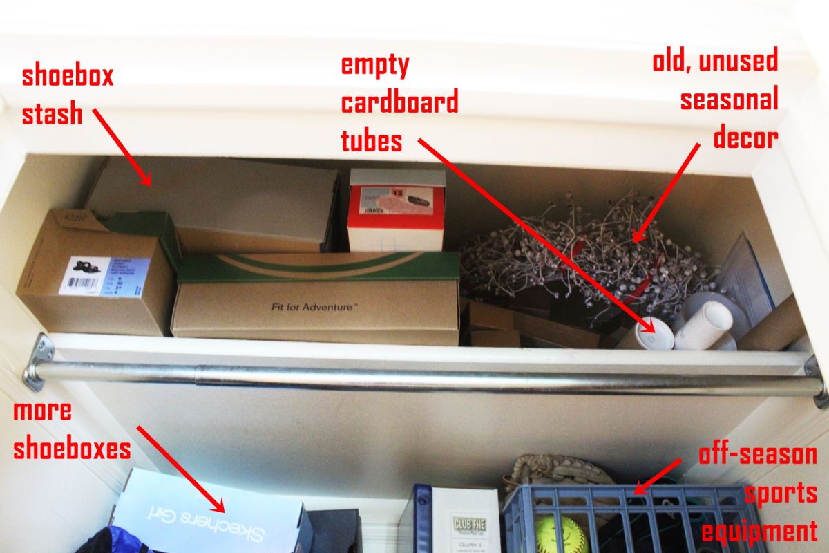How to Declutter a Closet- first step in decluttering is to carefully