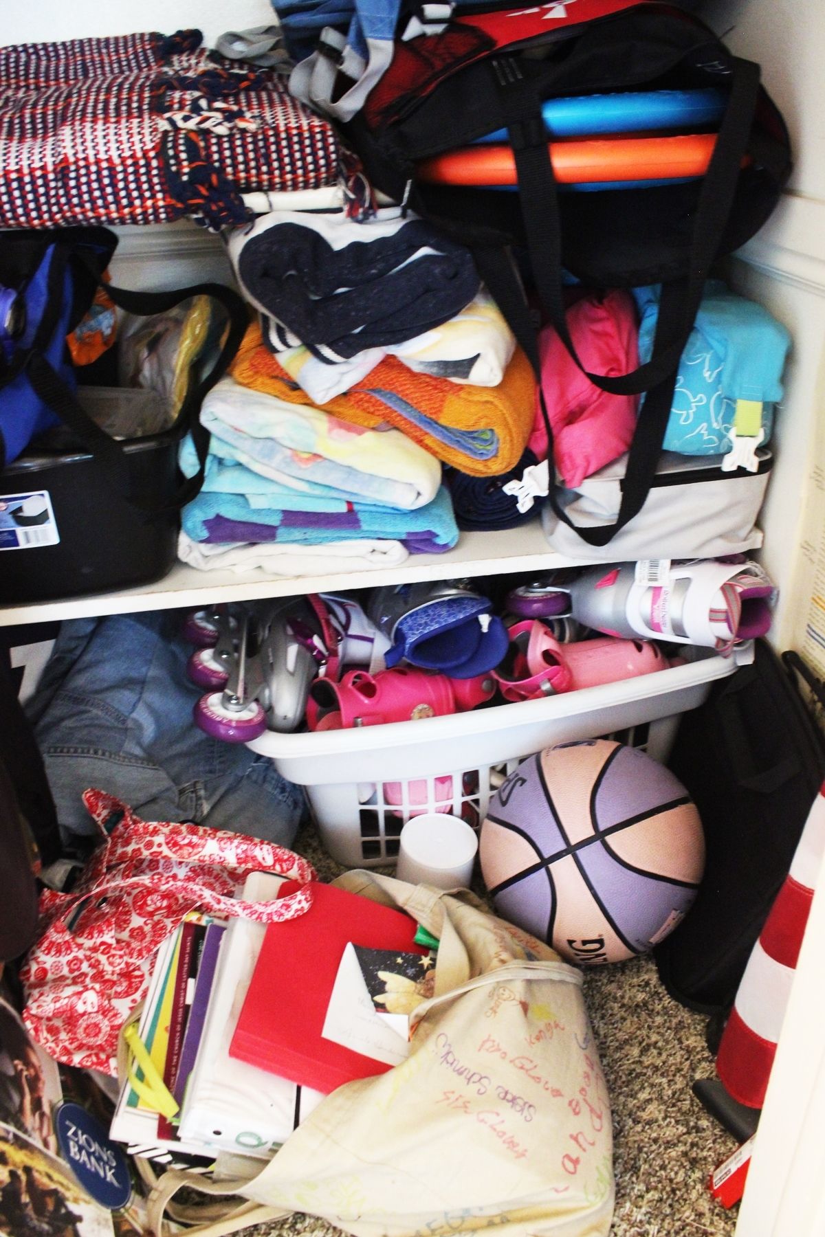 How to Declutter a Closet- remove the off-season items