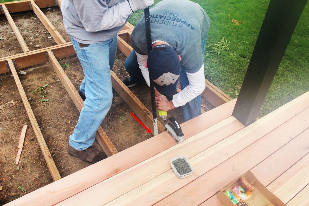 How to Install a Redwood Deck Floor 18