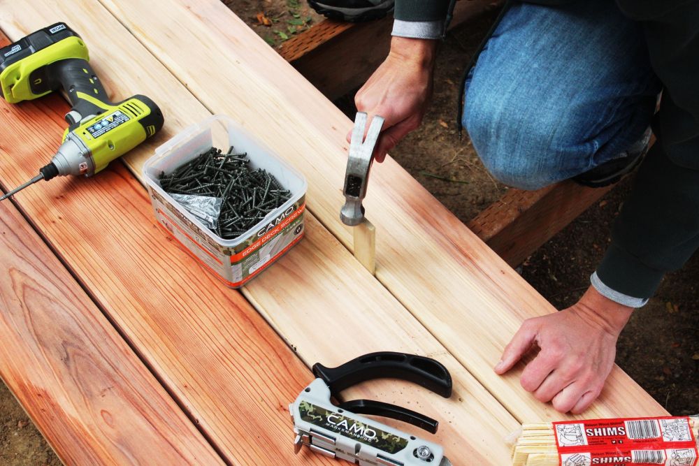 How to Install a Redwood Deck Floor 22