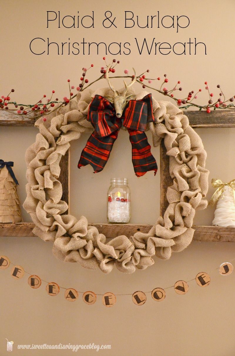 How to make a burlap Christmas Wreath