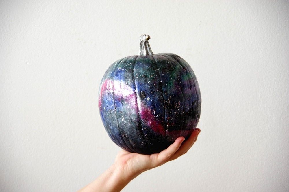 How to paint a galaxy pumpkin