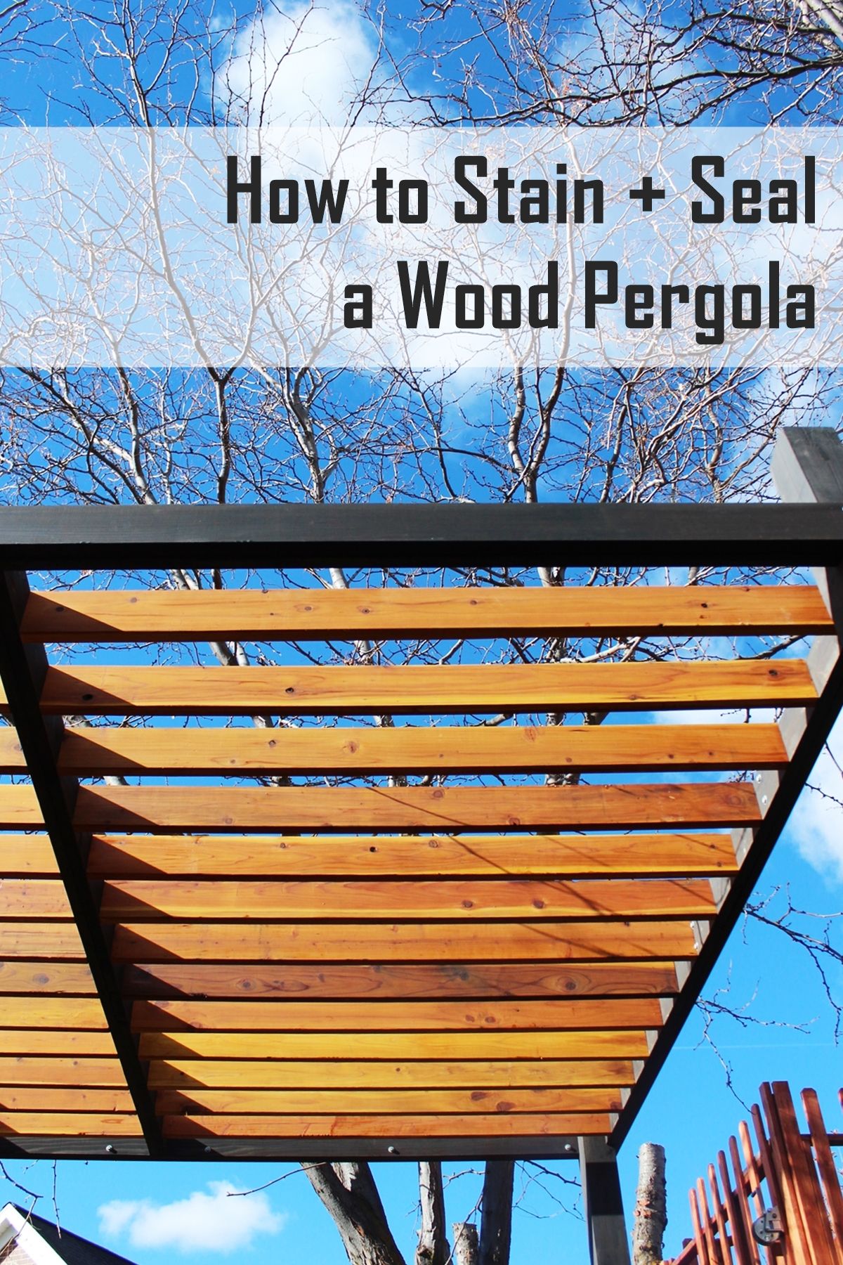 How to Stain and Seal a Wood Pergola