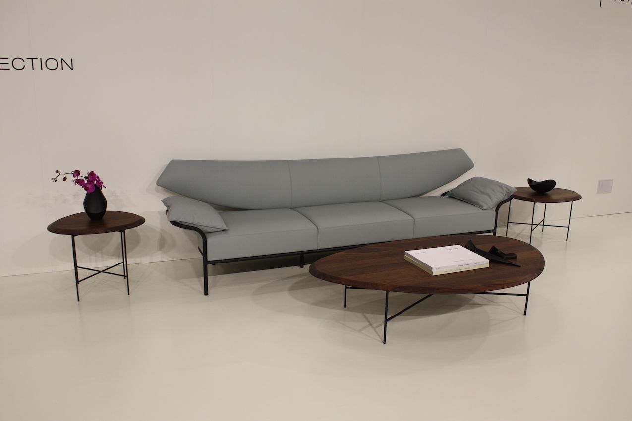 Sleek contemporary designs like these from Bernhardt are characteristic of ICFF.