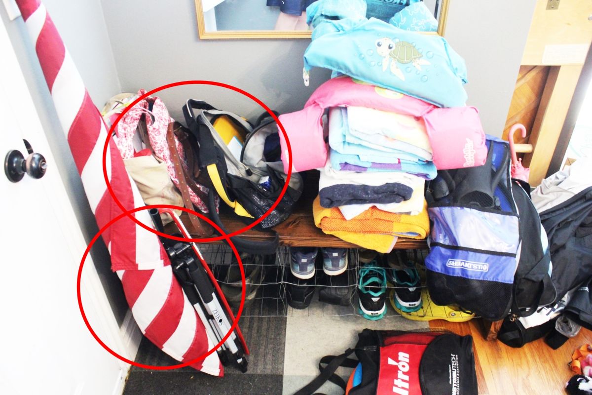 If you have bags in your closet that need to be emptied out
