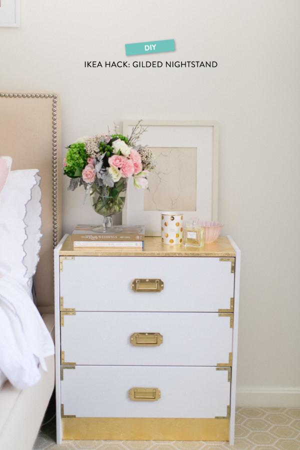 Ikea hack gilded nighstand