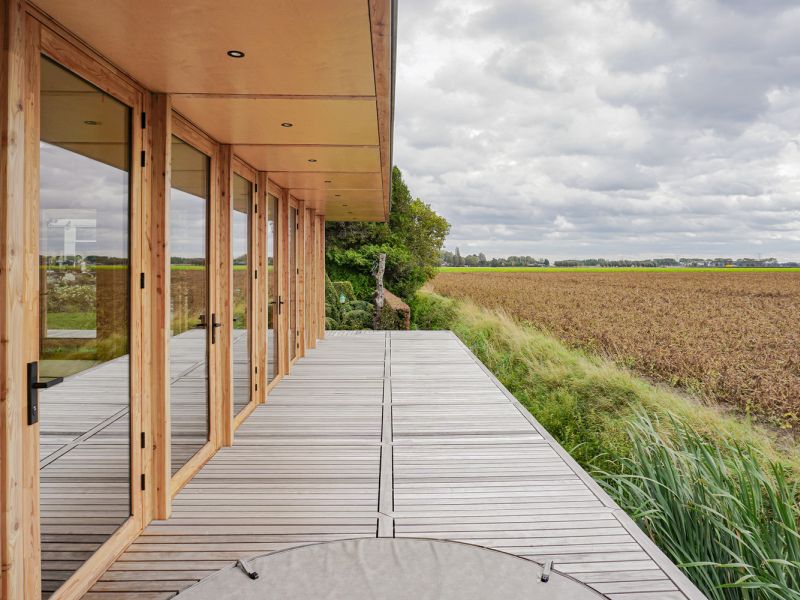 A small decks can be a strategic way to preserve the landscape