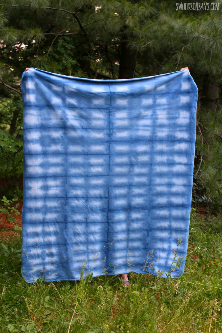 Indigo Tie Dye Throw Blanket