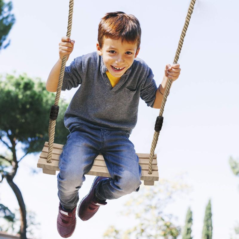 Indoor Outdoor Wood Tree Swing Seat Chair