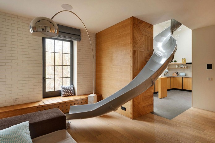 Indoor slide stylish apartment picture