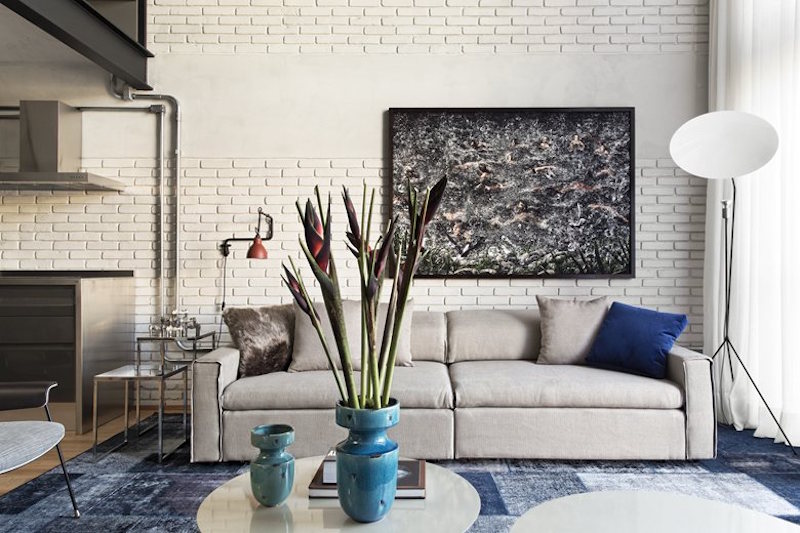 Industrial Sao Paulo loft brick wall