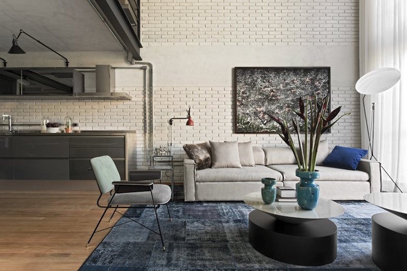 Industrial Sao Paulo loft chair and coffee table