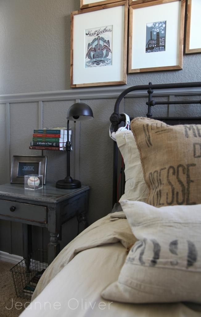 Industrial touch to a rustic bedroom