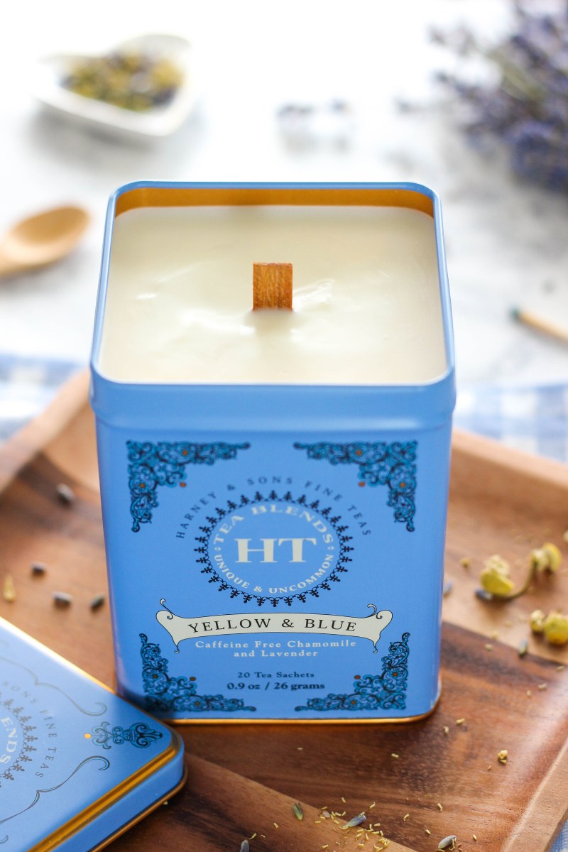 Infused scented candle in a tin