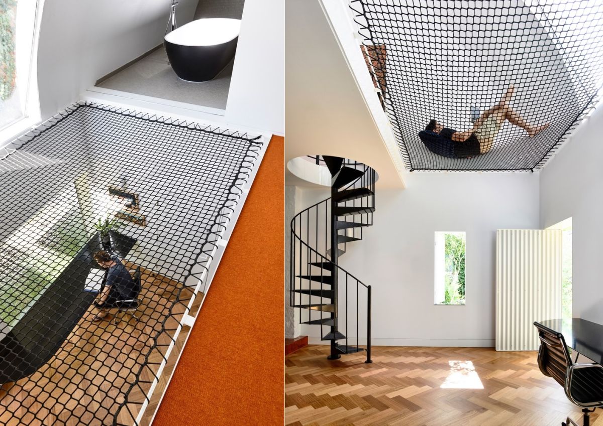 Interior design with nets by King Bill Austin Maynard Architects