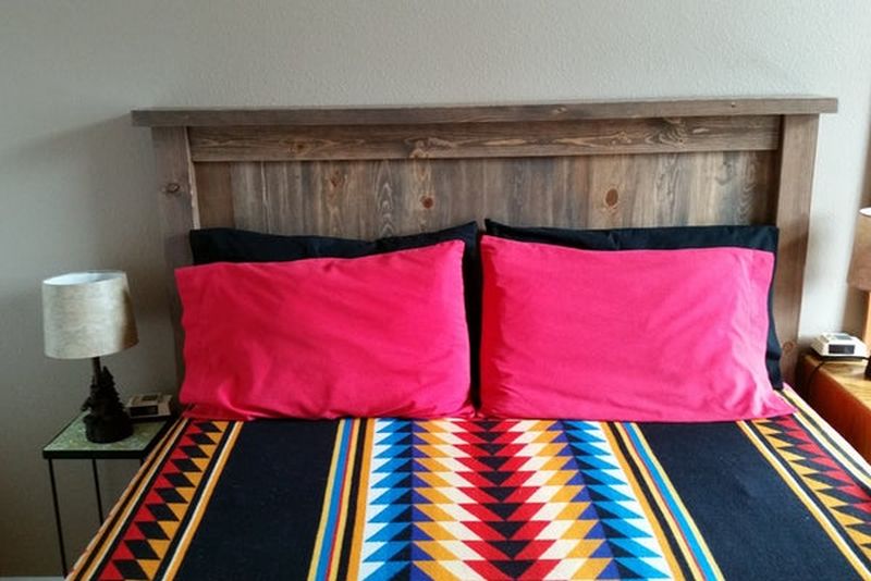 Introduction Queen Bed Wood Headboard