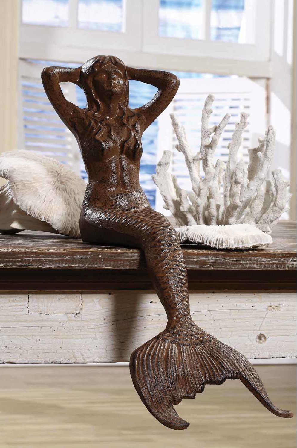 Iron mermaids decor