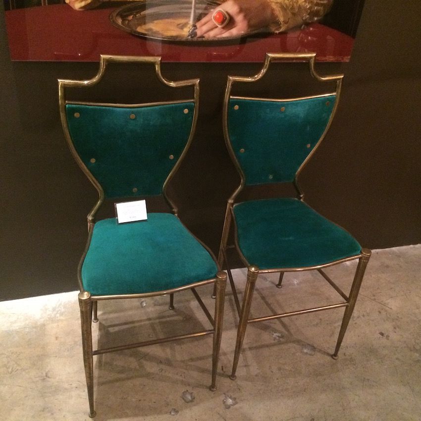 Italian Brass Chairs