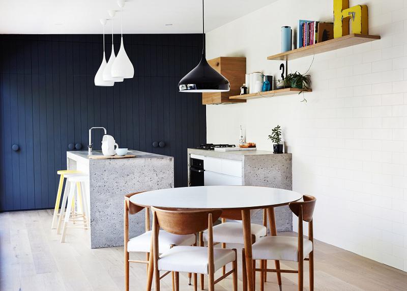 Jane-Cameron Architects Cement Kitchen Countertop