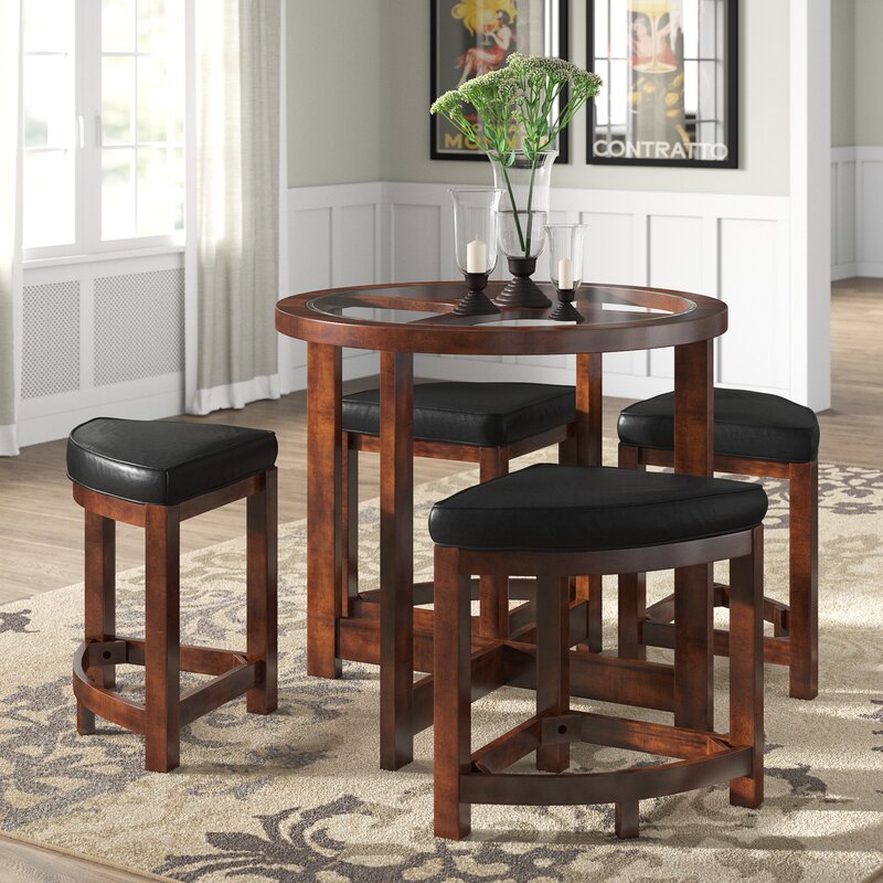 Jinie 5 Piece Counter Height Dining Set