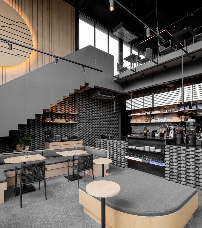 Kaizen coffee co interior design seating