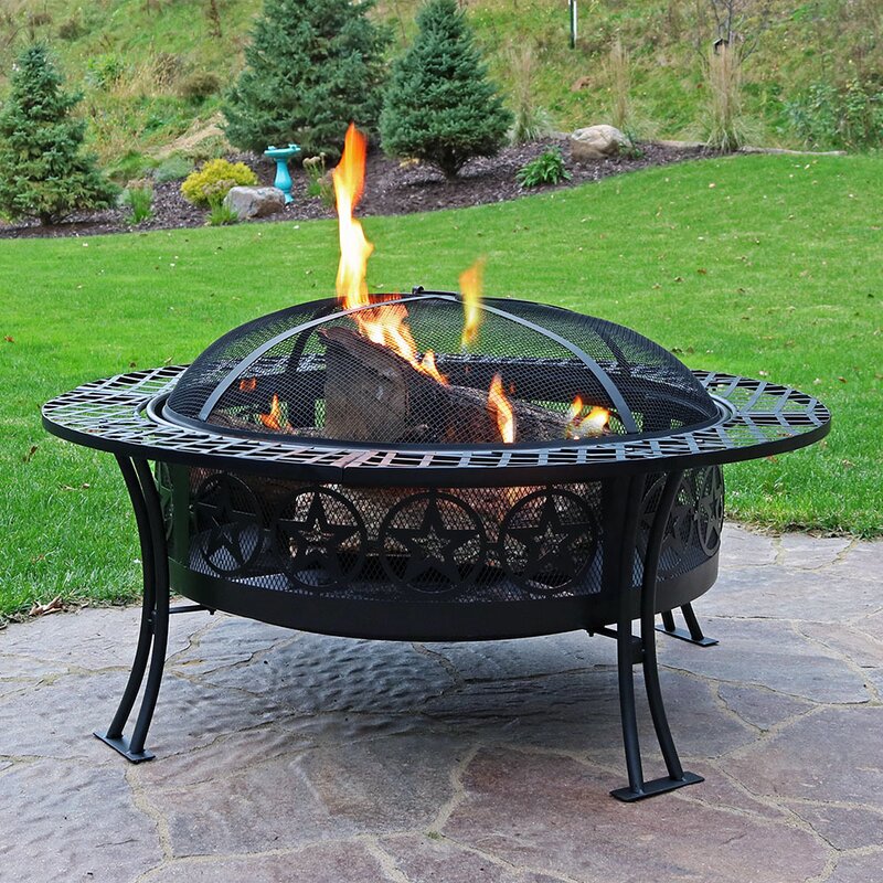 Kayden Steel Wood Burning Outdoor Fire Pit