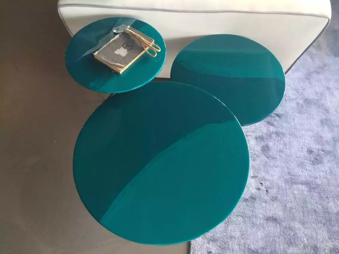 Keppel aqua color coffee table