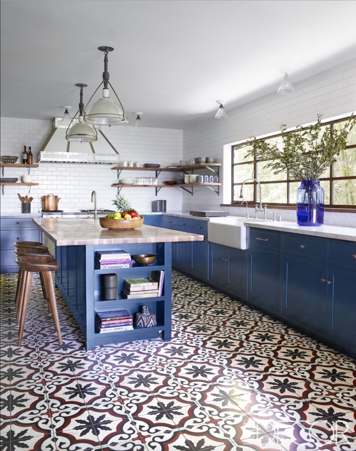 Kids friendly kitchen with mosaic floor