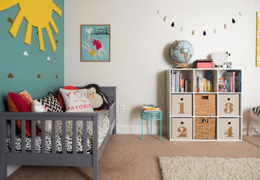 Kids friendly storage in bedroom