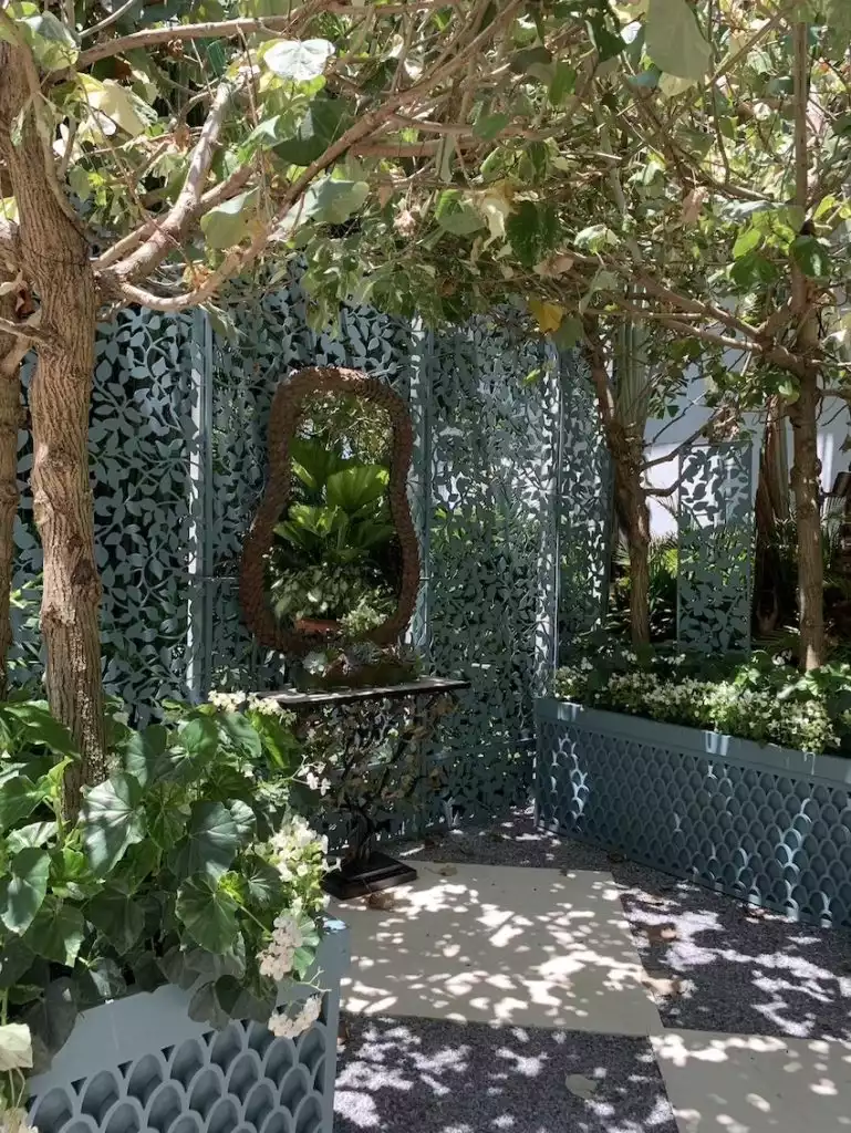 Kips Bay Palm Beach Showhouse and the backyard area