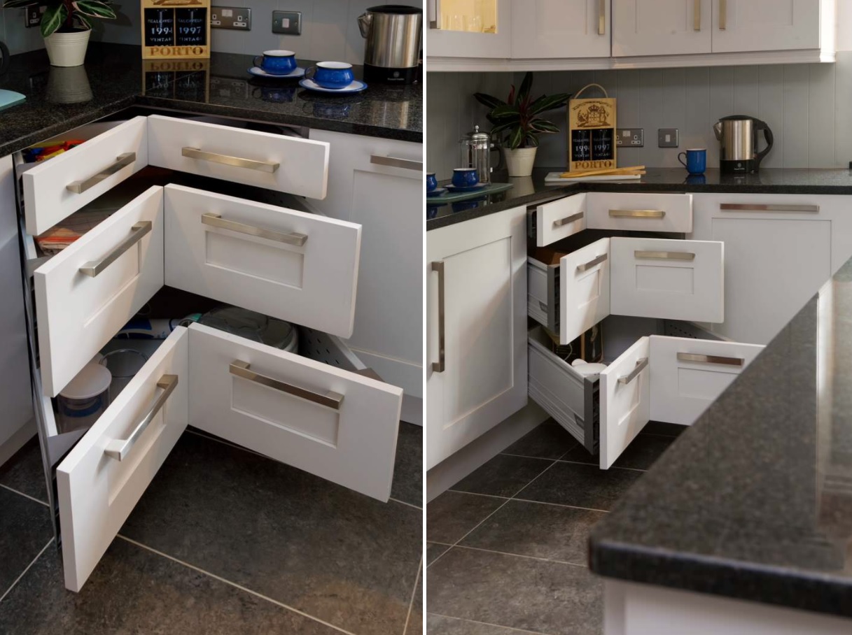 Corner drawers