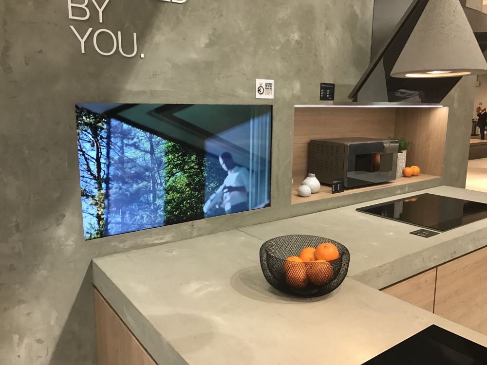 Kitchen design with concrete countertop