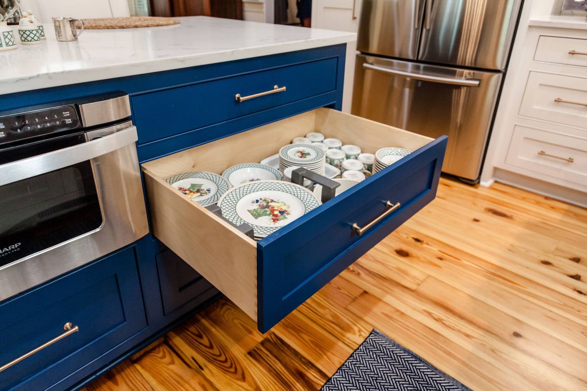 Kitchen featuring lower dish drawer