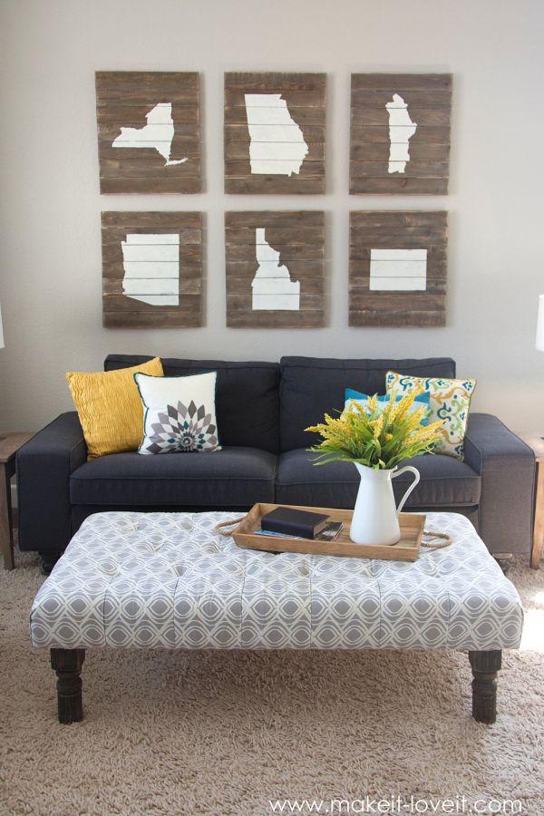 Kitchen table turned into a tufted ottoman