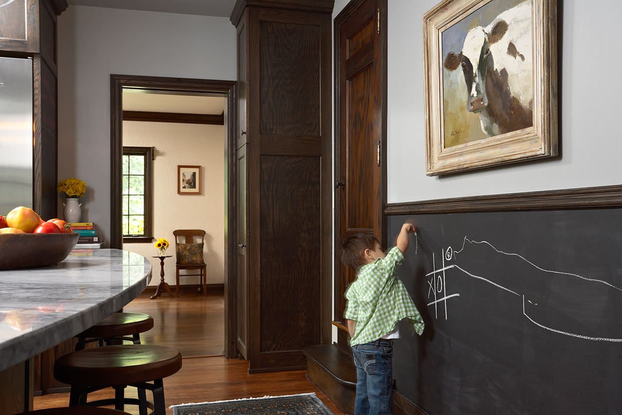 Kitchen chalkboard wall