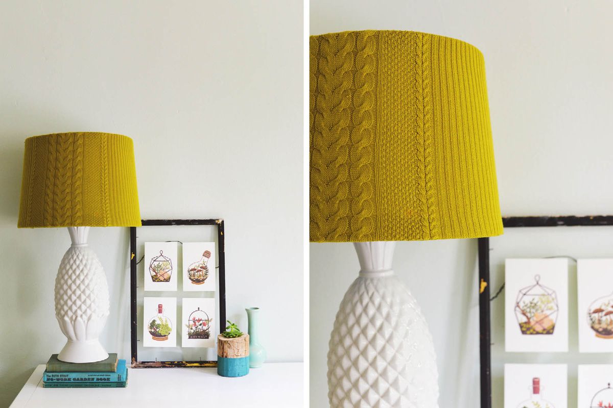 Knit Lampshade Cover