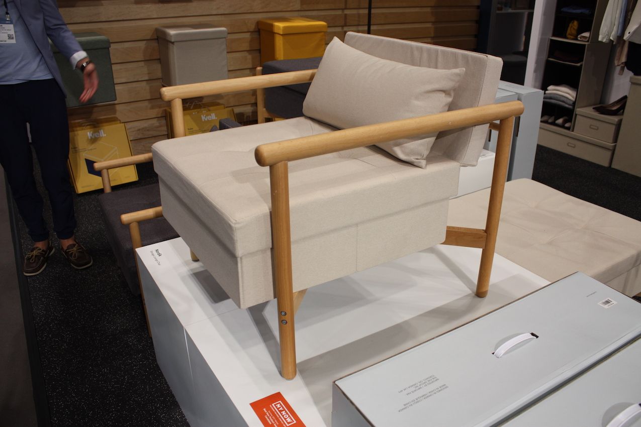This modern chair ships flat and is easily assembled.