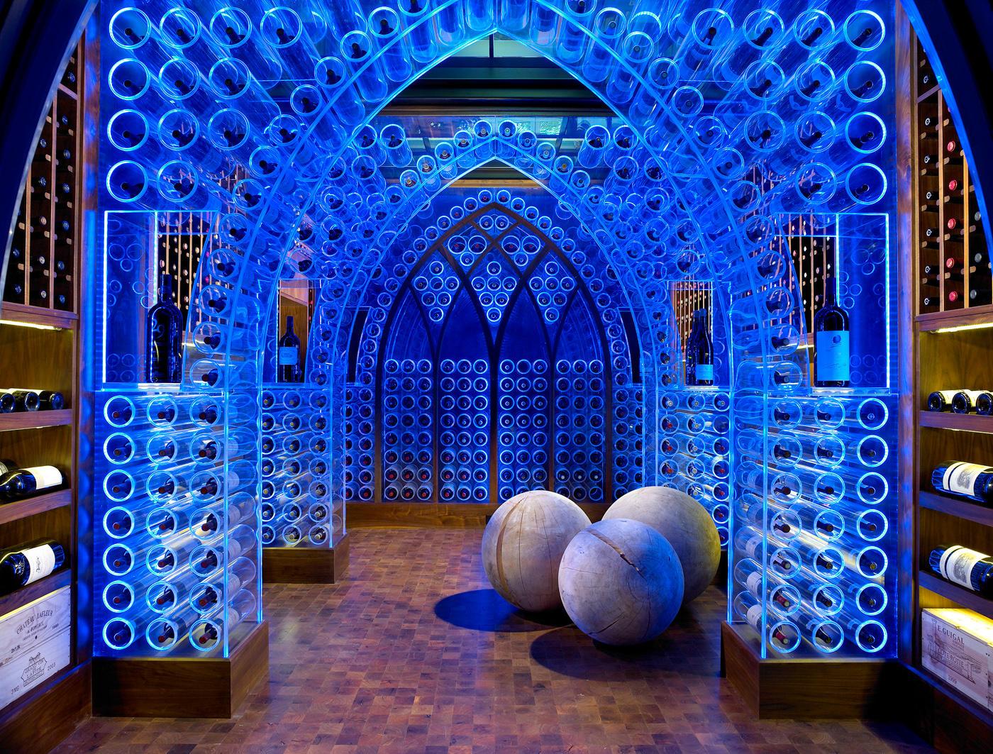 LED contemporary wine cellar dreaming house