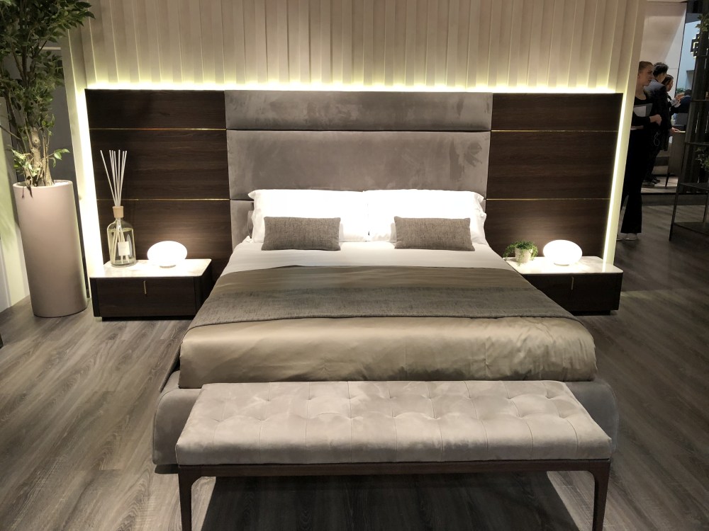Accent lighting and texture are important for making a bedroom feel inviting